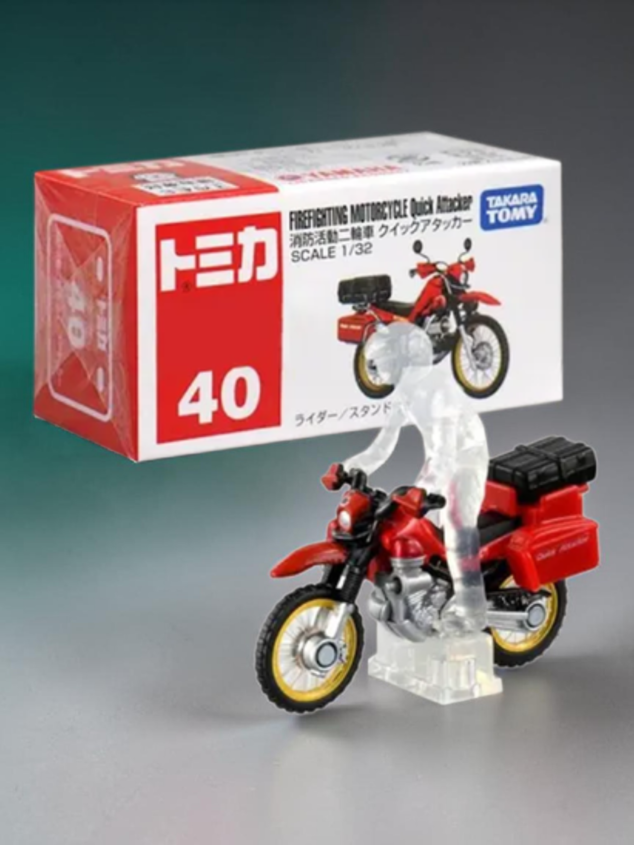 Takara Tomy Firefighting Motorcycle Quick Attacker Imported 1:64 Scale