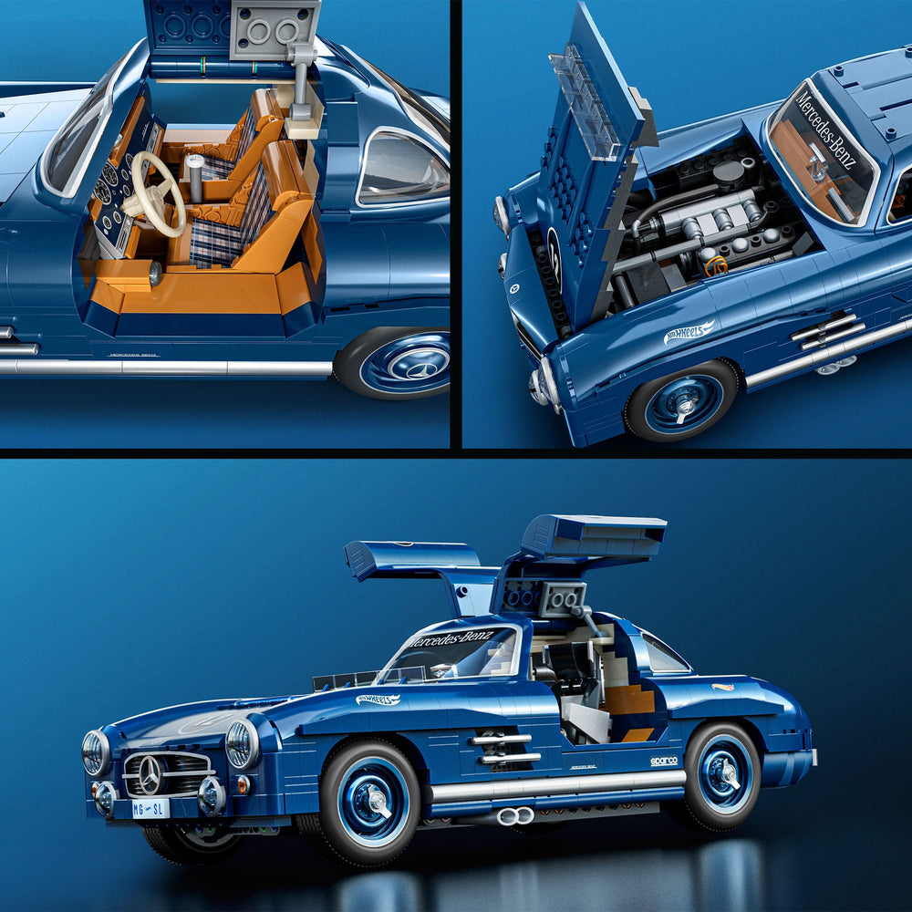 Mattel Brick Shop HotWheels Mercedes-Benz 300 SL Building Set 1:12 Scale