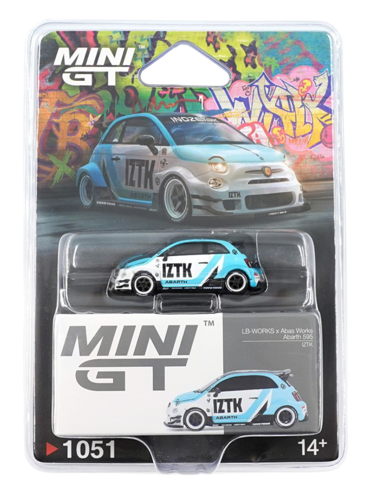 Mini GT LB-Works x Abas Works Abarth 595 (IZTK) Code-1051 1:64 Scale