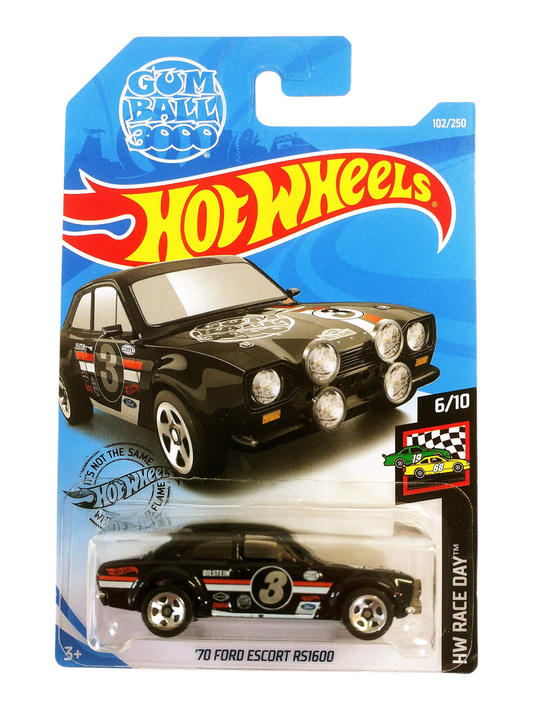 Hotwheels 70 Ford Escort RS1600 Imported Mainline 1:64 Scale FYD79-D7C3