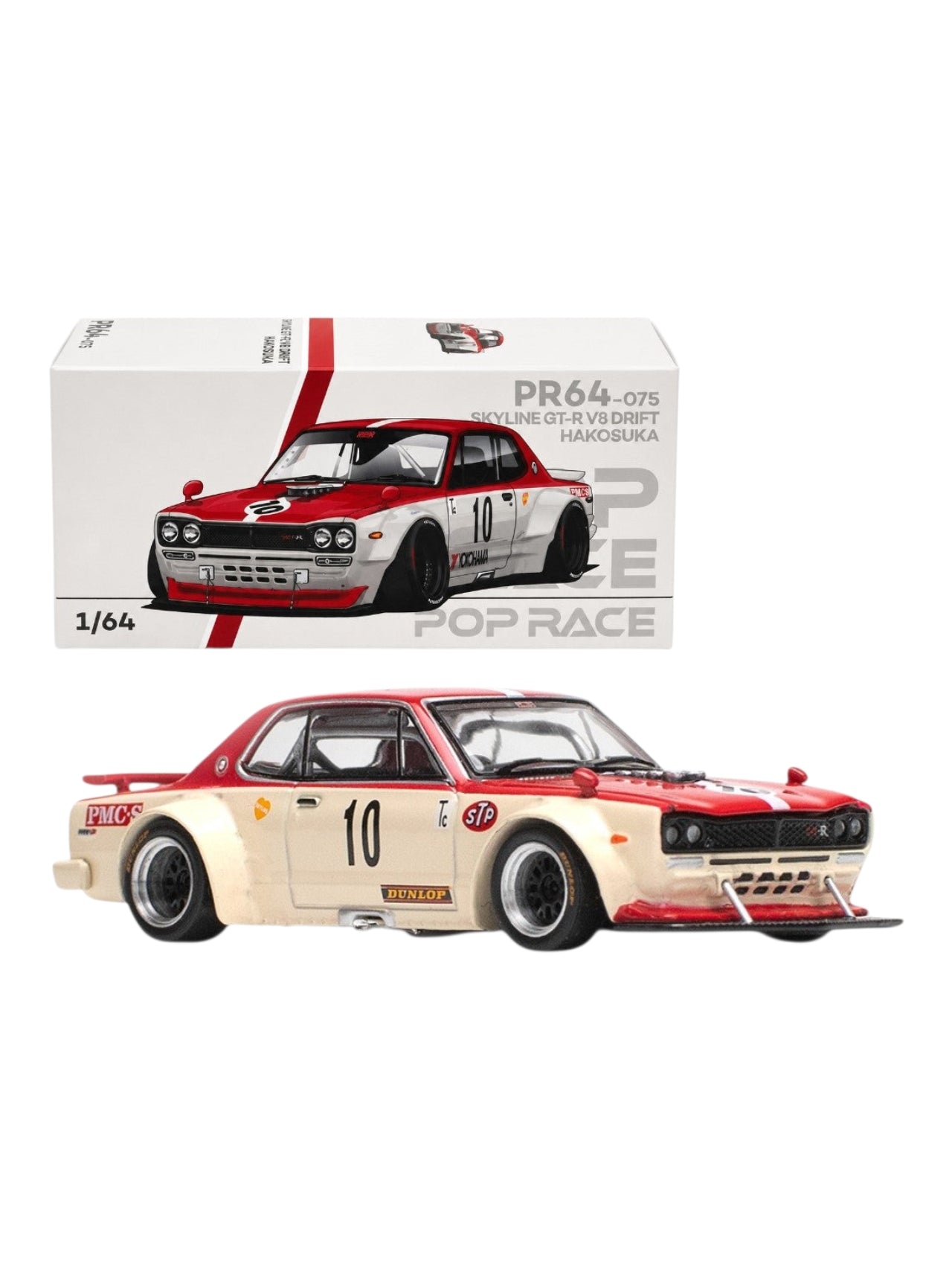 Pop Race Skyline Gt-R V8 Drift Hakosuka PR64-075 Diecast Model 1:64 Scale