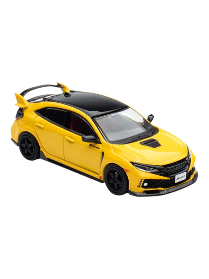 INNO64 Honda Civic Type R (FK8) Yellow 1:64 Scale Metal Diecast IN64-FK8-YL