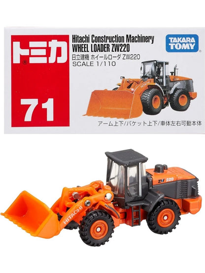 Tomica Hitachi Construction Machinery Wheel Loader ZW220 1:110 Scale