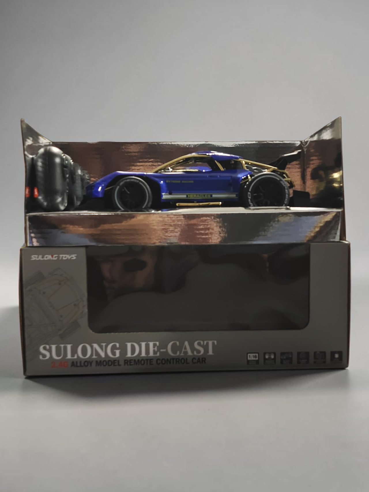 SULONG RC CAR 2.4G Alloy Model Remote Control Car 1:16 Scale Rubber Tires , Rechargeable battery