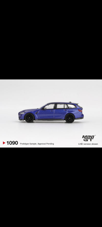 Mini GT BMW M3 Competition Touring Portimao Blue Metallic (No. 1090) 1:64 Scale