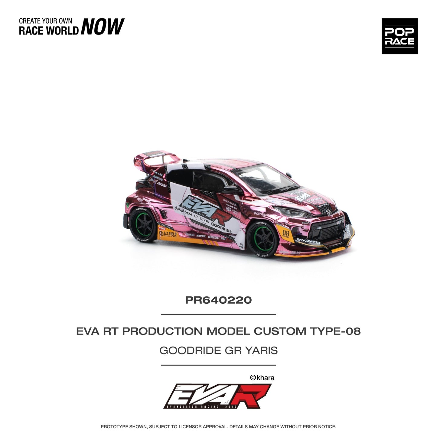 Pop race pr64-220 goodride gr yaris 1:64 Scale