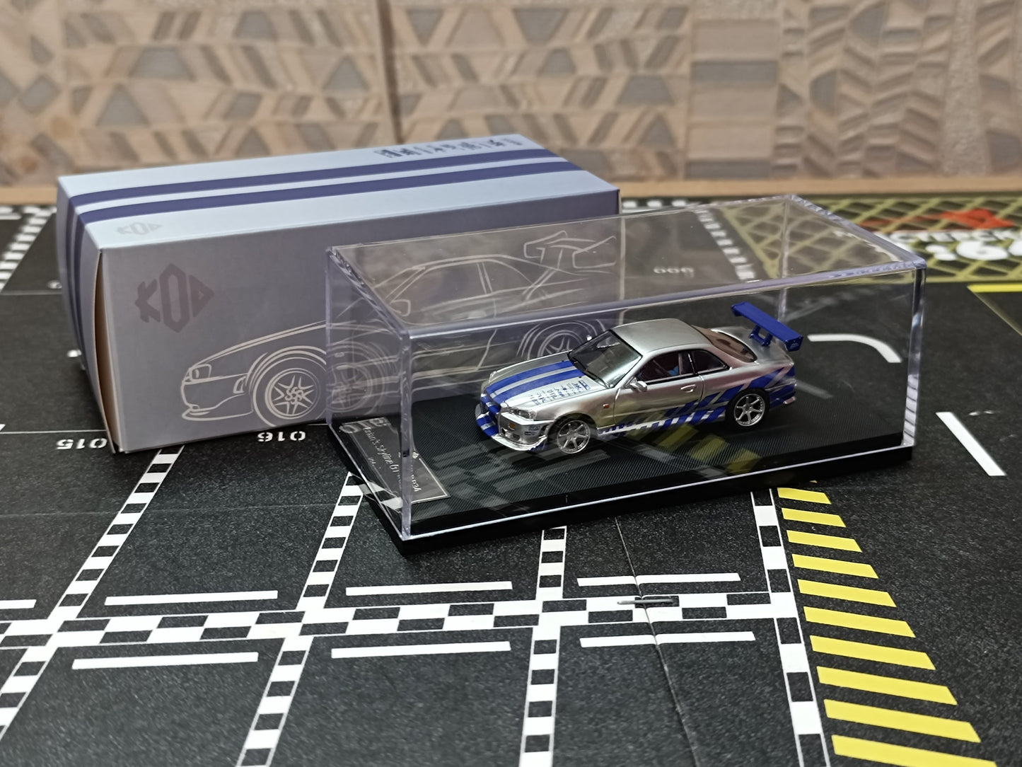 Nissan Skyline GT-R R34 C-West Imported 1:64 Scale