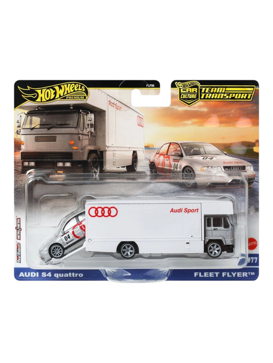 HotWheels Car Culture Team Transport Audi S4 Quattro and Fleet Flyer Imported 1:64 Scale