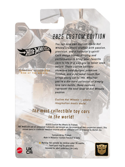 Hotwheels "Transformers Card Art  (2025 Custom Edition) Die-Cast Car Handcrafted & Customized in India 1:64 Scale