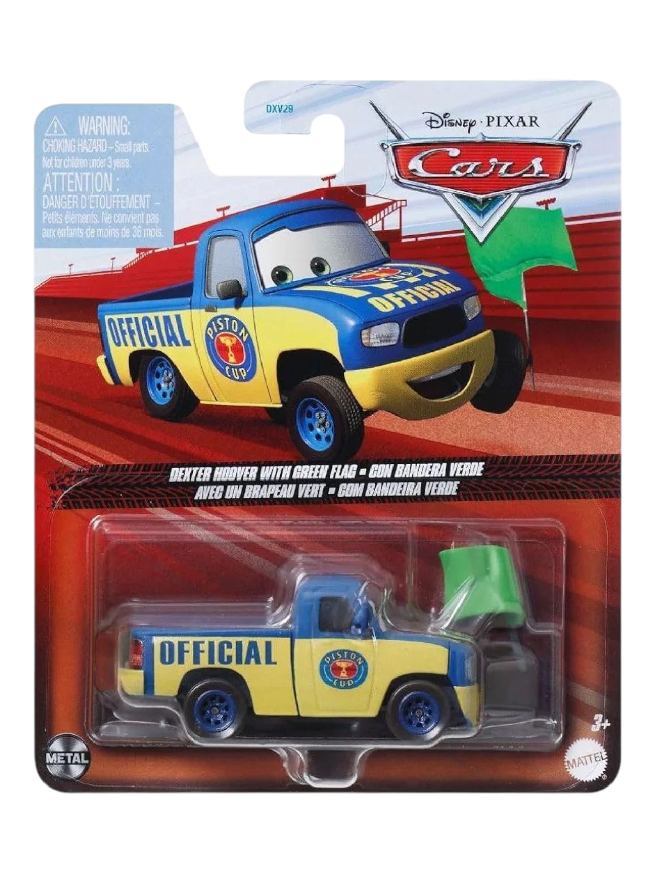 Disney Pixar Cars dexter hoover with green flag 1:64 Scale