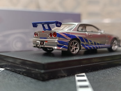 Nissan Skyline GT-R R34 C-West Imported 1:64 Scale