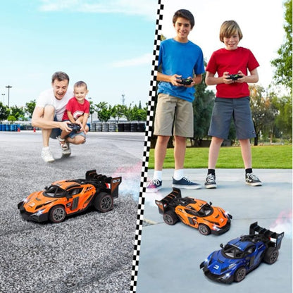 Metal Racing 1:16 Scale RC Metal Racing Car | 2.4GHz Remote Control, 15KM/H High-Speed Sports Car with LED Lights, Drift Function & Shock Absorbers
