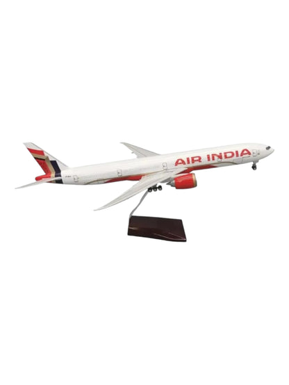 Air India LED Voice Control Airplane Model with Display Stand | 47 cm | Rechargeable LED Aircraft Model scale 1:160
