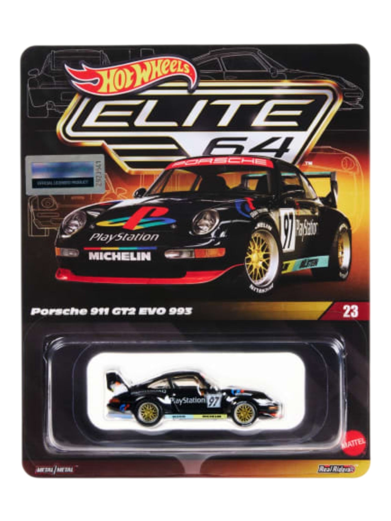 Pre Order HotWheels Elite 64 Porsche 911 GT2 EVO 993 RLC 1:64 Scale(ETA-August 2026)
