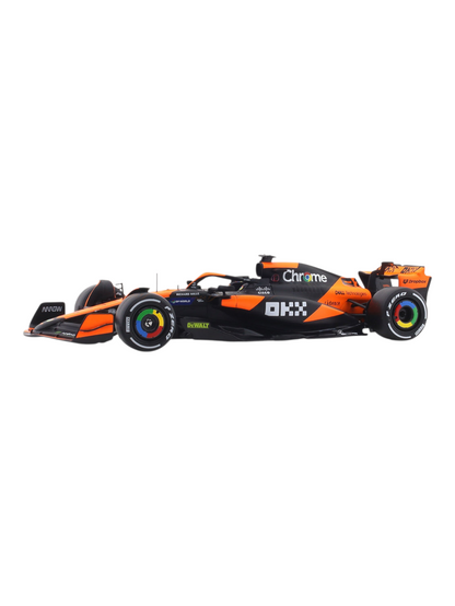 Bburago Formula 1 (F1) 2024 Mclaren MCL38 Miami Grand Prix Driver No-81 Oscar Piastri 1:24 Scale (With Figure)
