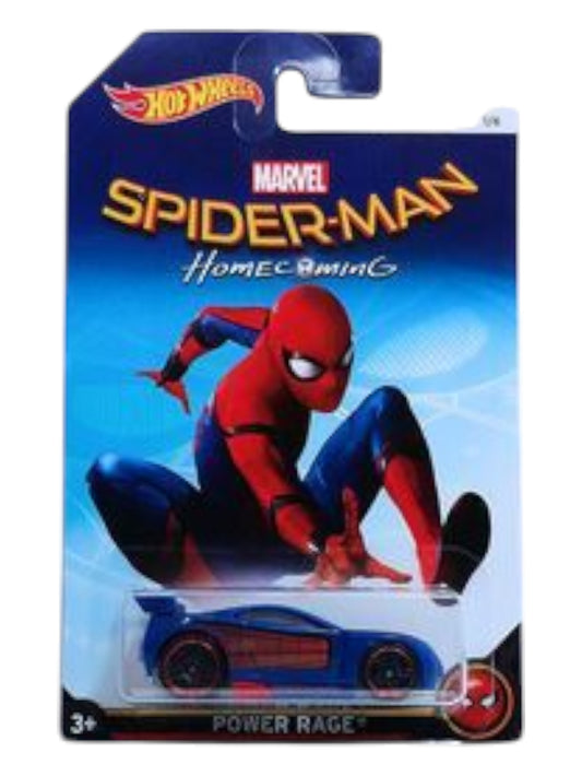 Hotwheels marvel spider-man power rage imported card art mainline 1:64 Scale