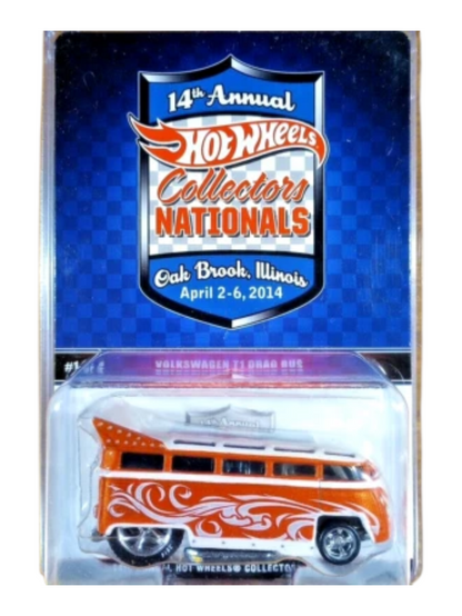 HotWheels RLC 14th Annual Hot Wheels Collectors Nationals 'Volkswagen T1 Drag Bus ( Card Damage car mint condition ) Imported 1:64 Scale