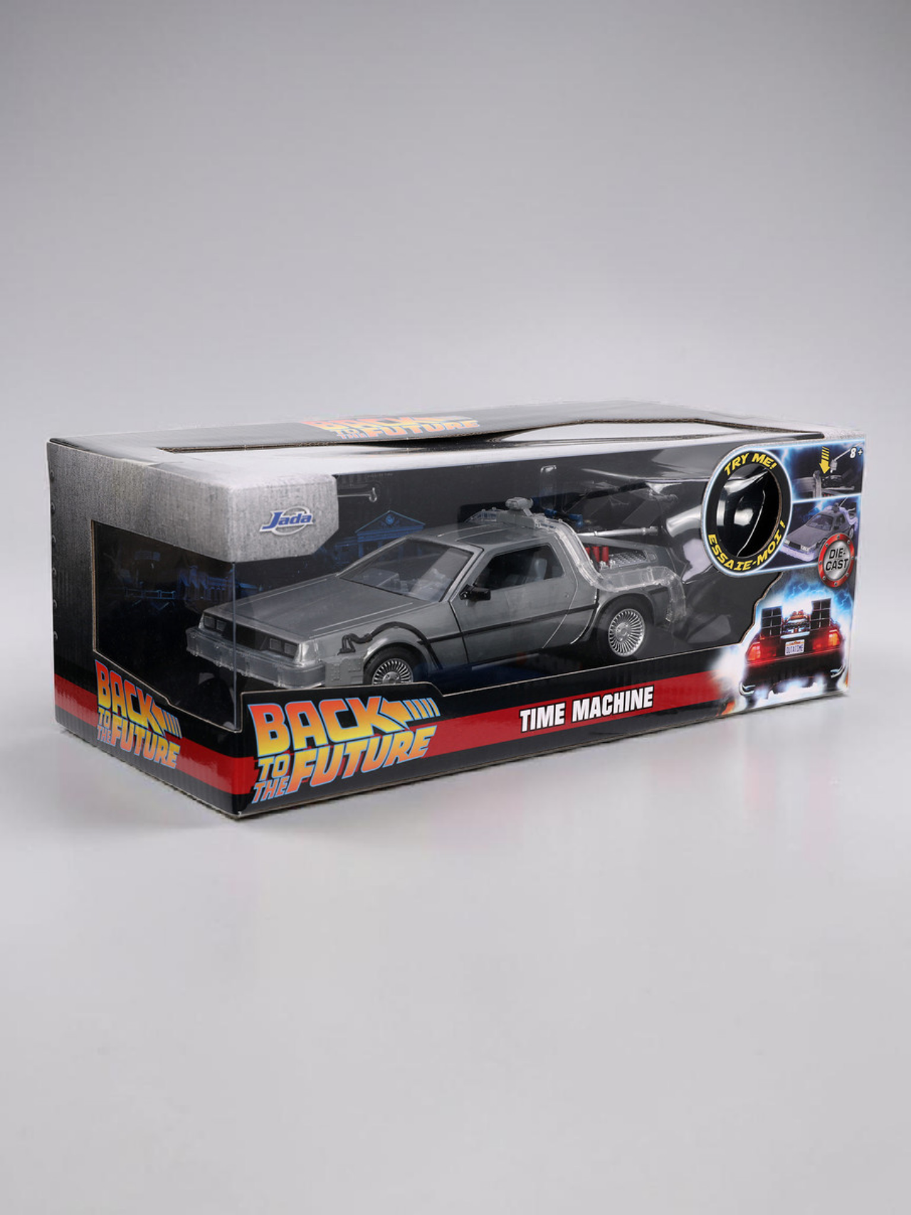 Jada Back To The Future Time Machine With Light Hollywood Rides Imported 1:24 Scale Diecast Model