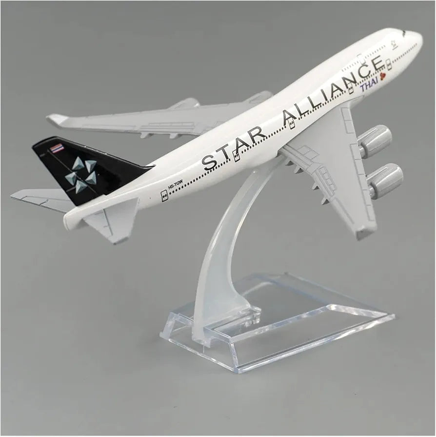Aircraft Model Star Alliance, Avión De Aleación De Modelo Airplane B747, HS-TGW 16cm (code 130)