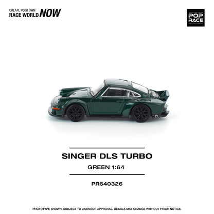 (PR640326) POP RACE SINGER DLS TURBO ROAD GREEN Diecast Model 1:64 Scale