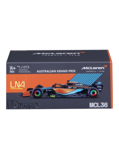 Bburago Formula 1 (F1) Mclaren Diecast 1:43 Scale (With Acrylic Case)