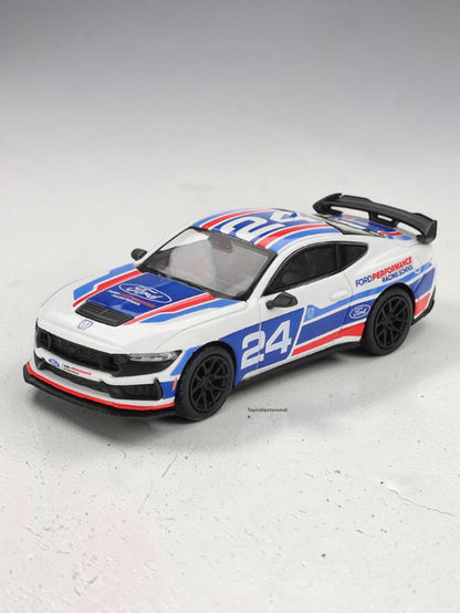 Mini GT #1172: Ford Mustang Dark Horse #24 Ford Performance Racing School Imported 1:64 Scal Box And Blister