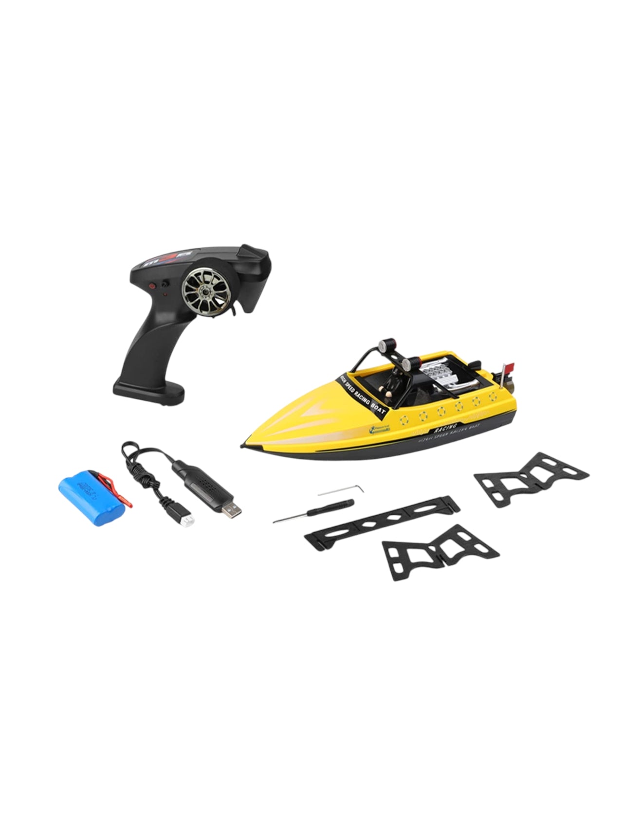 Jet ship WL917 RC 16km/H RC Boat 2.4GHz Remote Control Boats RED O0N2