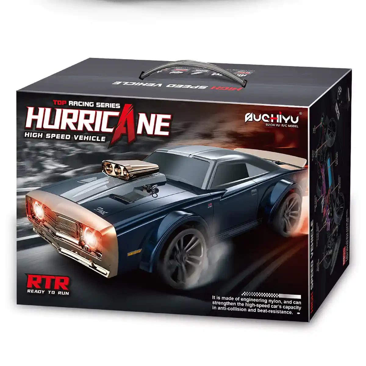 Hurricane High speed Vehicle RC Car 2.4G RTR 4×4 Full Function, Light Imported 1:16 Scale 50KM Speed Drift Car