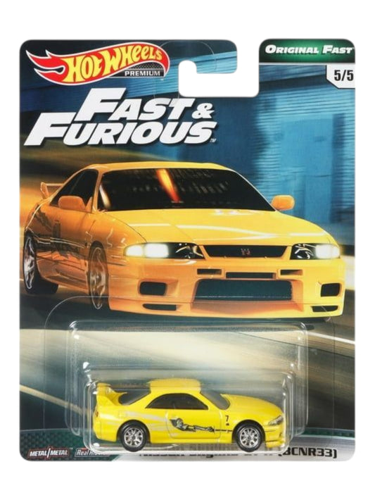 Hotwheels fast & furious nissan skyline GT-R (BCNR33) imported premium 1:64 Scale