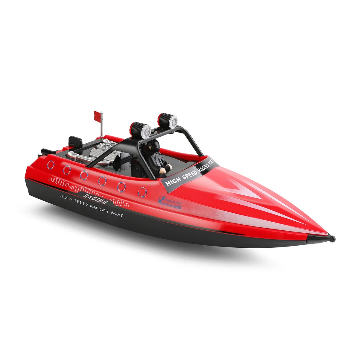Jet ship WL917 RC 16km/H RC Boat 2.4GHz Remote Control Boats RED O0N2