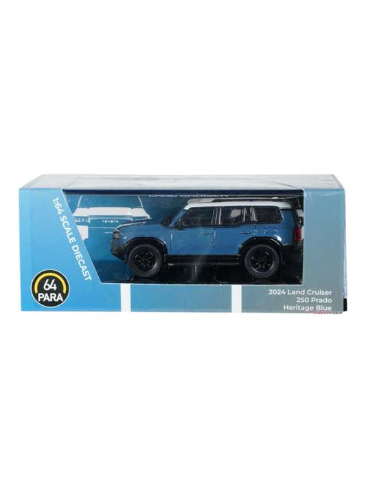Para64 2024 Land Cruiser 250 Prado Heritage Blue 1:64 Scale Diecast