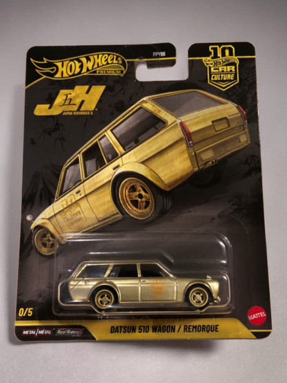 HotWheels Datsun 510 Wagon / Remorque Japan Historics Imported Premium 1:64 Scale ( With Protector ) Chase rlc