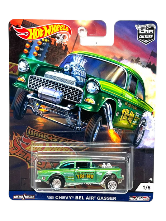 HotWheels Car Culture 55 Chevy Bel Air Gasser Imported Premium 1:64 Scale