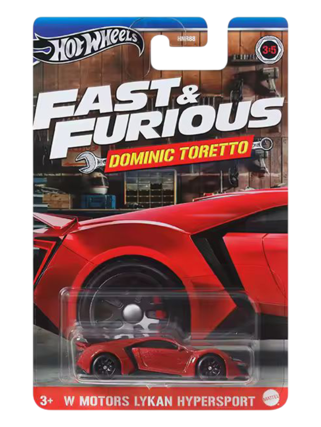 HotWheels Fast and Furious Dominic Toretto W Motors Lykan Hypersport Imported Mainline Card Art 1:64 Scale