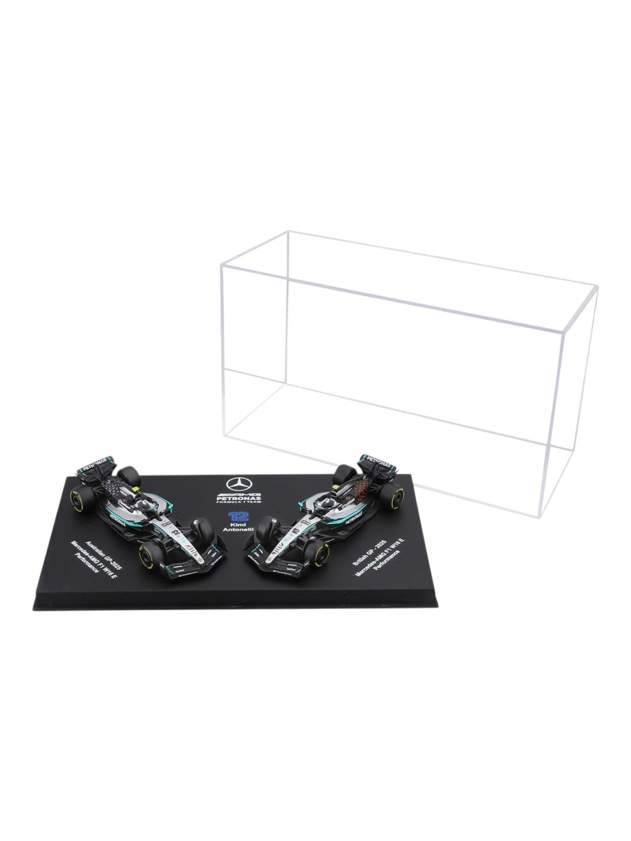 Bburago (18-58020A) Kimi Antonelli British GP 2025 Mercedes - Amg F1 W16 E Performance No.12 Diecast Model 1:64 Scale