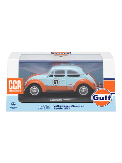 CCA Volkswagen Classical Beetle 1967 Gulf Livery 1:36 Scale Die-Cast Model Car | Collector Edition(with Acrylic site)