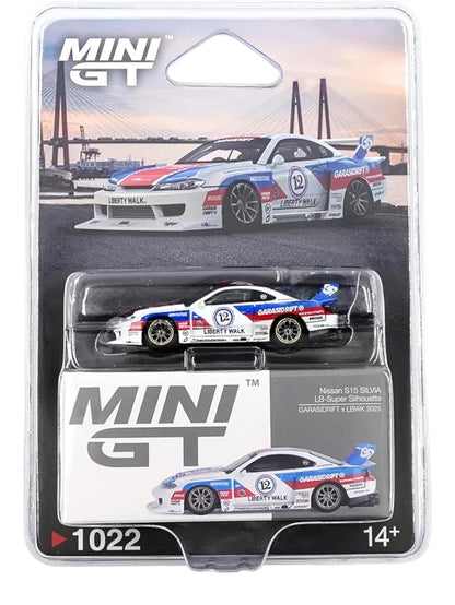 Mini GT nissan s15 silvia LB-Super Silhouette garasidrift x lbwk 2025 code -1022 1:64 Scale