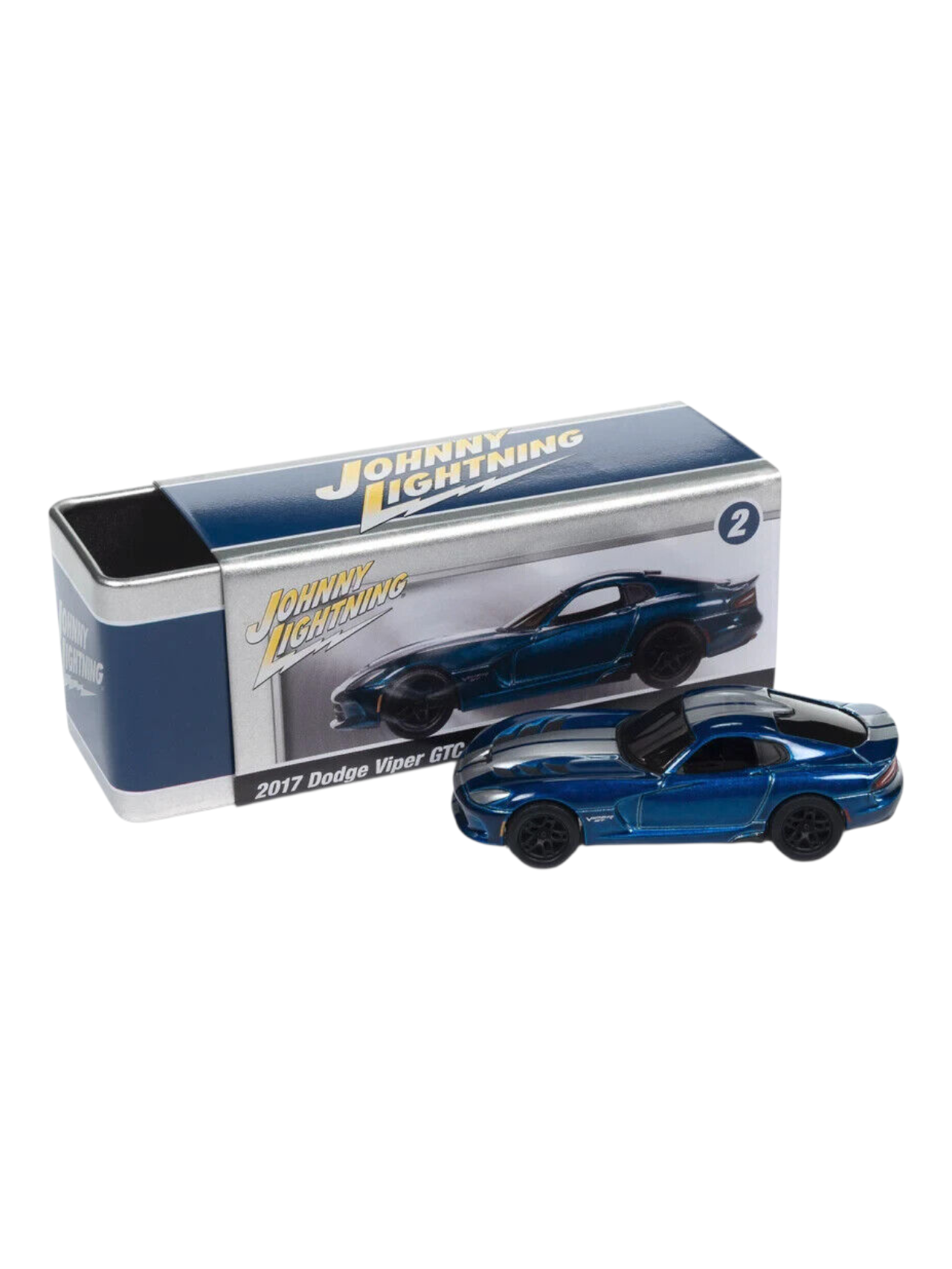 JOHNNY LIGHTNING - DODGE 2017 Dodge Viper GTC Blue from the Imported 1:64 Scale