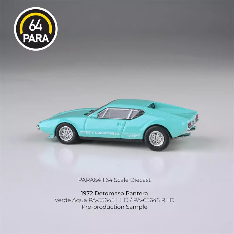 Para64 1972 de Tomaso Pantera verde aqua 1:64 Scale