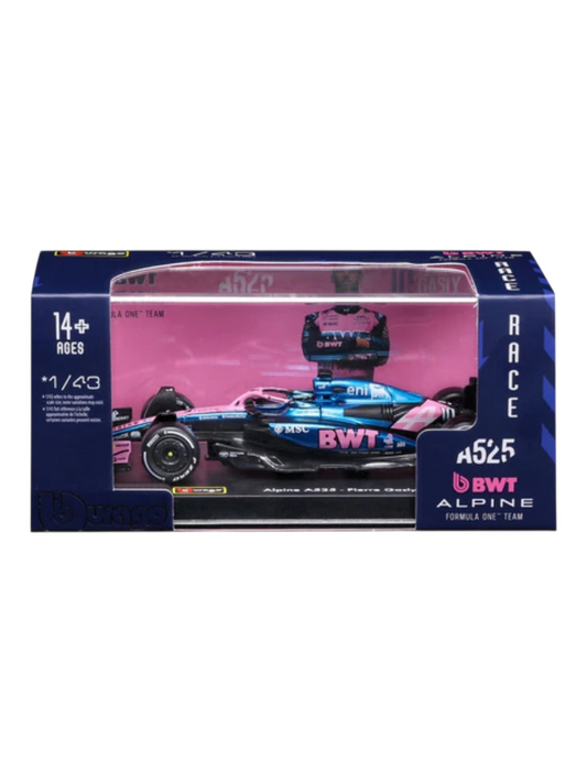 Bburago bwt Formula ( F1) alpine A525 - pierre gasly 1:43 Scale #18-38257G