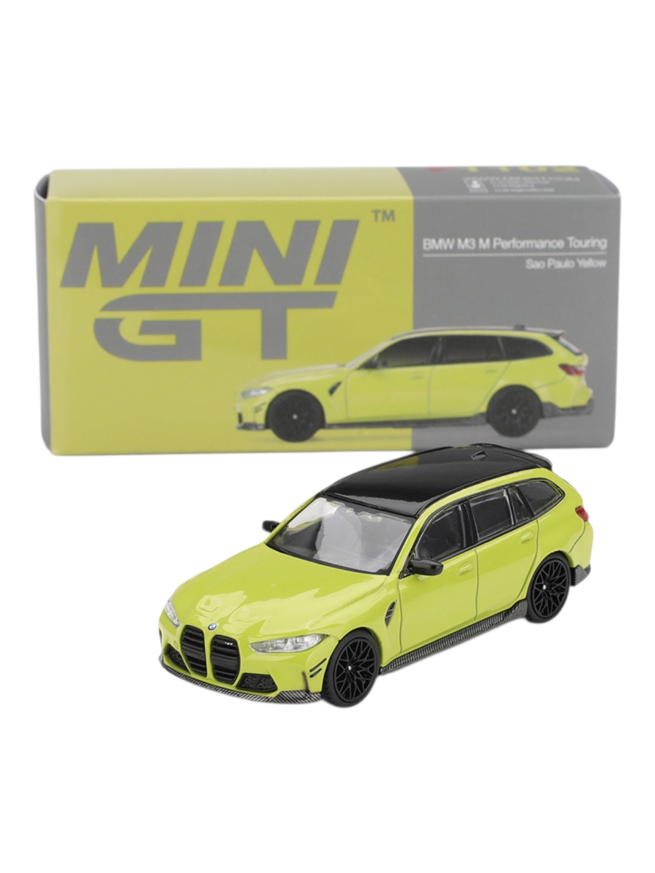 Mini GT #1102: BMW M3 M Performance Touring Sao Paulo Yellow 1:64 Scale
