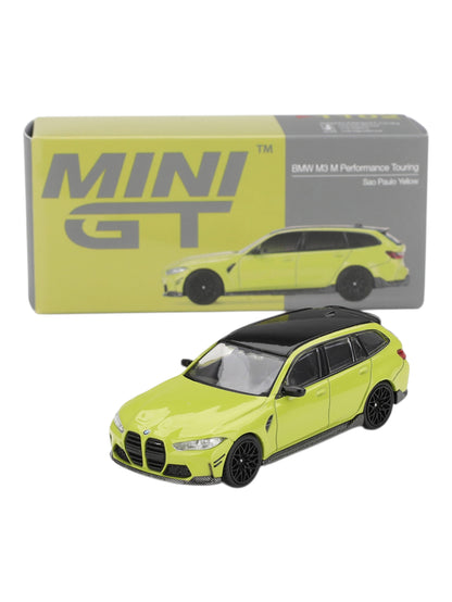 Mini GT #1102: BMW M3 M Performance Touring Sao Paulo Yellow 1:64 Scale