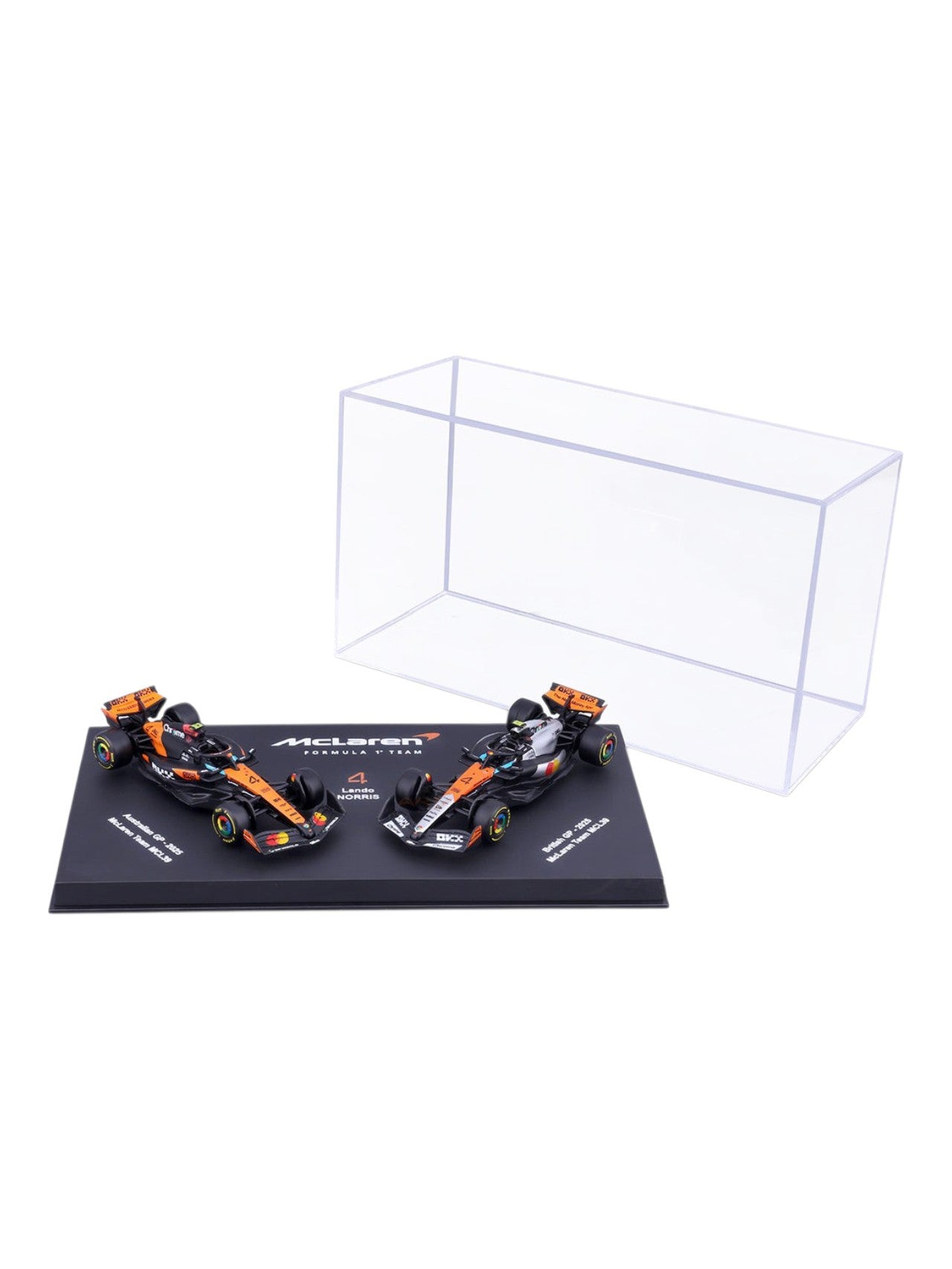 Bburago (18-58019N) Mclaren Formula 1 Team No.4 Lando Norris 'Australian Gp-2025 British Gp - 2025 Mclaren MCL39 1:64 Scale Diecast Model