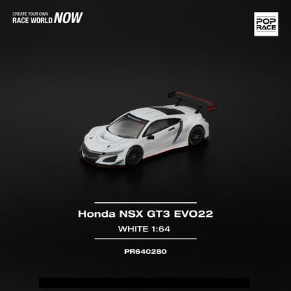 Pop Race PR64-280 Honda NSX Gt3 Evo22 1:64 Scale Diecast Metal