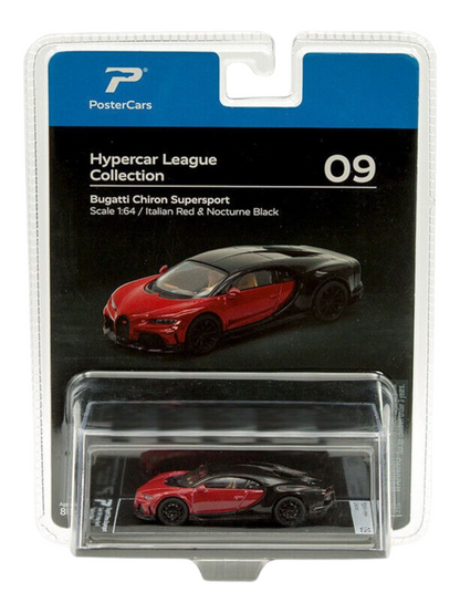 PosterCars Hypercar League Collection Bugatti Chiron Supersport 1:64 Scale