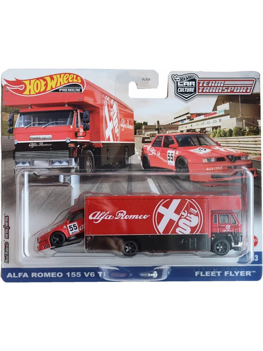 HotWheels Team Transport Alfa Romeo 155 V6 Ti Fleet Flyer Imported 1:64 Scale