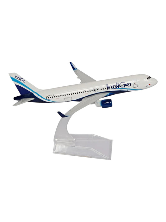 Aircraft Model Indigo Airbus A320neo IndiGo Airlines 16cm (Code 123)