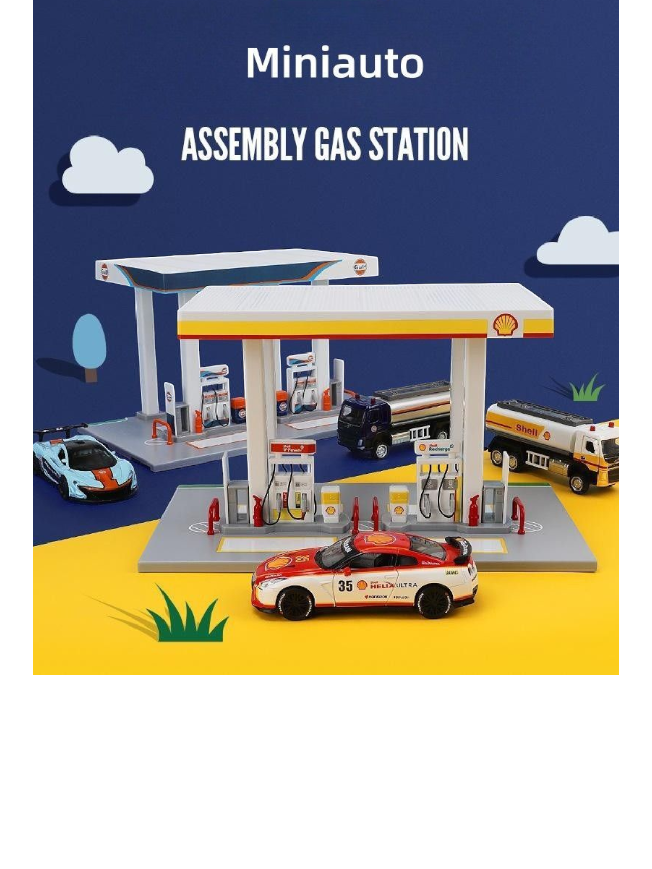 CCA Official Licensed Shell Gas Station Assembly Playset