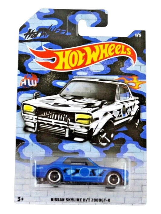 Hotwheels nissan skyline h/t 2000gt-x imported card art mainline 1:64 Scale