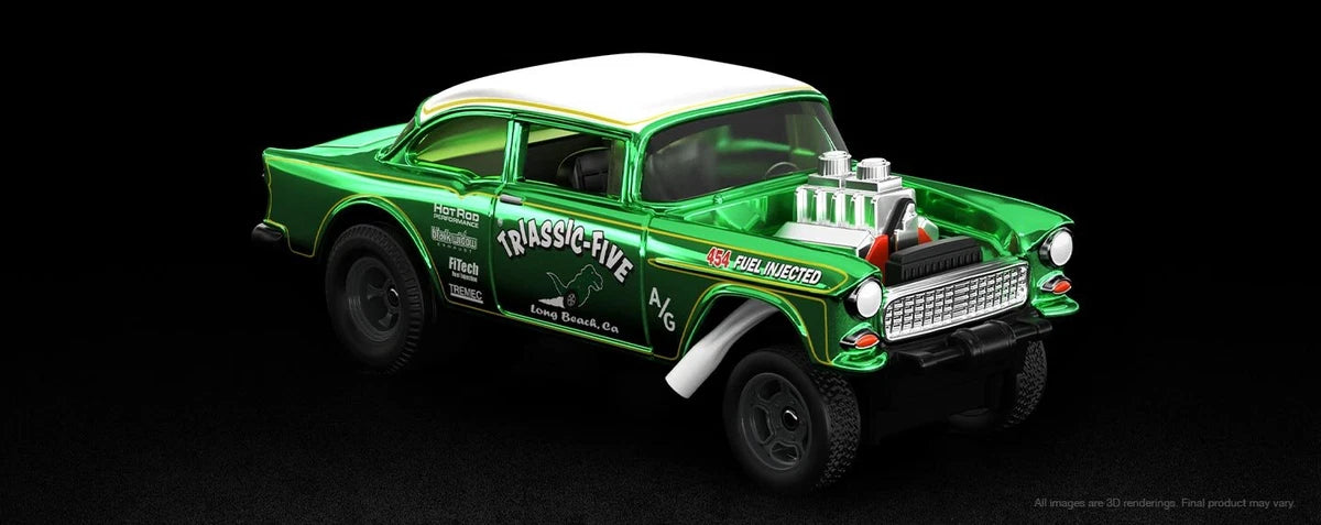 HotWheels RLC '55 Chevy Belair Gasser Imported 1:64 Scale  ( With Protector )